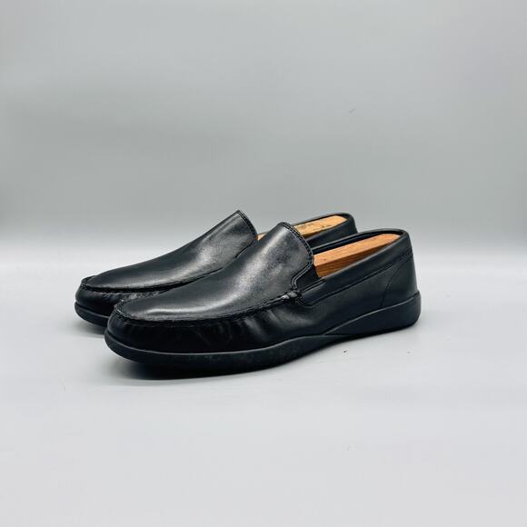 Cole Haan Shoes Mens 9 Black Leather Moc Toe Loafers Slip On Dress Comfort main image 9